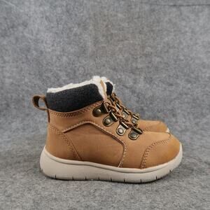London Fog Shoes Toddler Kids 7 Sneaker Boots Jamie Winter Snow Casual Brown Zip